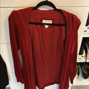 Evys Tree Red Hooded Cardigan